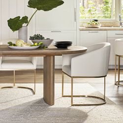 Bradley Upholstered Curved Back Dining Armchair