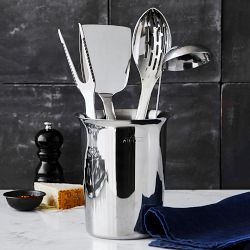 All-Clad Precision Stainless-Steel Utensils with Utensil Holder, Set of 5