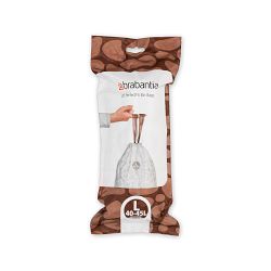 Brabantia PerfectFit Trash Bags, Code L, 12 Gallon (40-45L), 120 Trash Bags