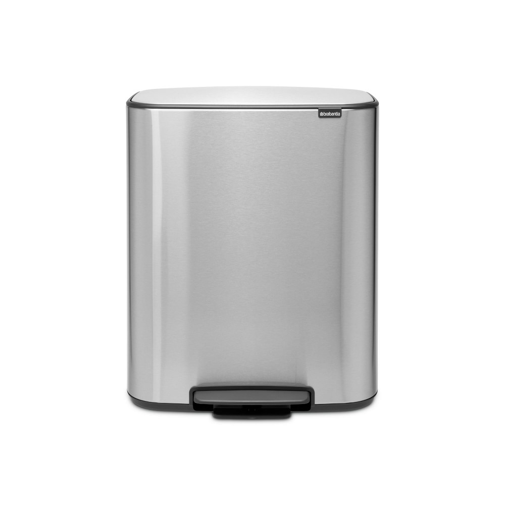 Brabantia Bo Step On Trash Can, 16 Gallon - 16 Gallon, Matte Steel Fingerprint Proof
