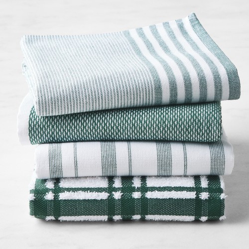 Williams Sonoma Super-Absorbent Multi-Pack Towels, Set of 4, Dark Green