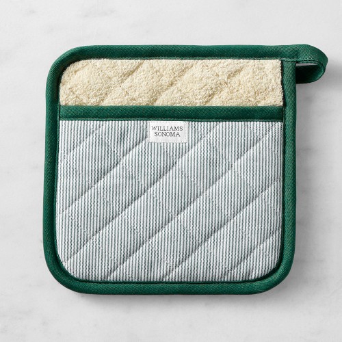 Williams Sonoma Heritage Stripe Potholder, Dark Green