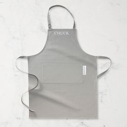 Williams Sonoma Classic Solid Personalized Apron, Drizzle Grey