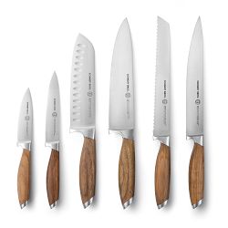 Schmidt Brothers Bonded Teak Knives, Set of 7