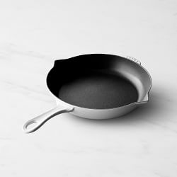 Staub Enameled Cast Iron Fry Pan, 10", White