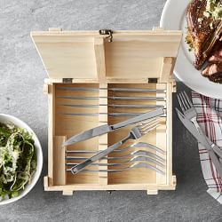 Zwilling Stainless-Steel Dinner Steak Knives and Forks, Set of 12