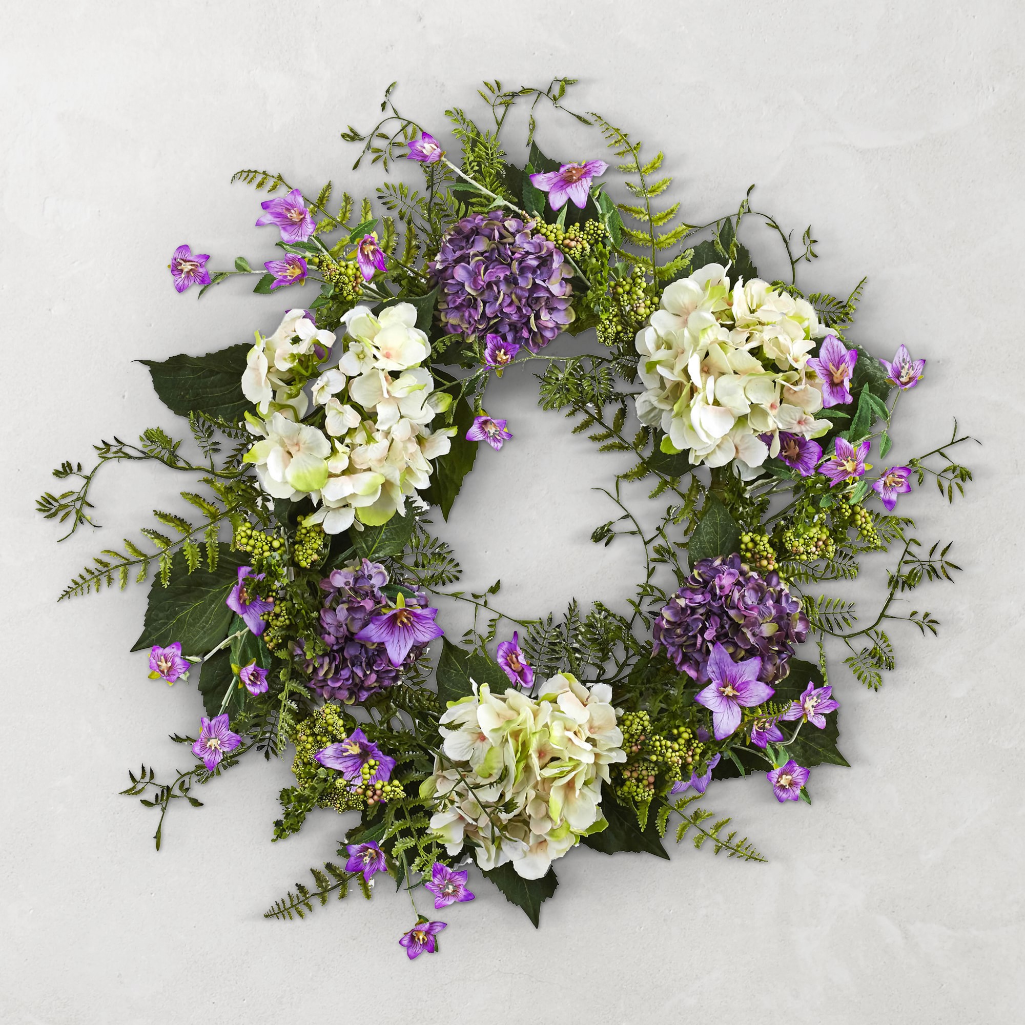 Hydrangea Berry Faux Wreath, 24″ Simolary simolary.com