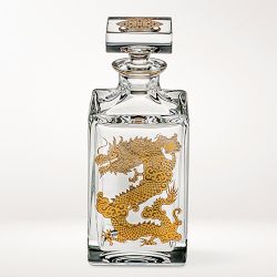 Vista Alegre Golden Crystal Lunar New Year Whiskey Decanters