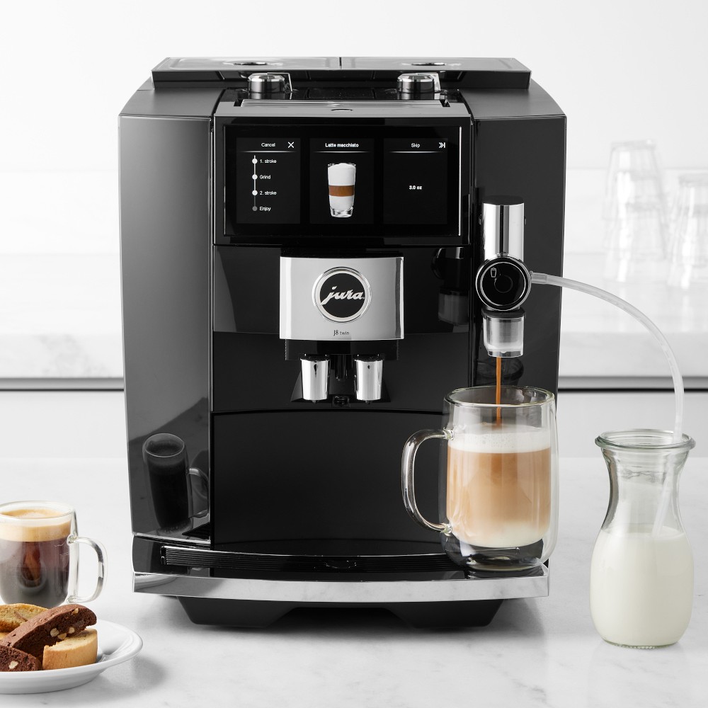 JURA J8 twin Espresso Machine, Dual Grinders | Williams Sonoma