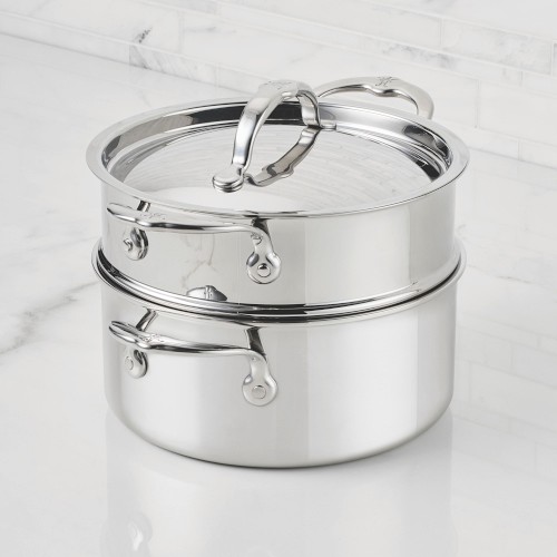 Hestan ProBond Luxe Professional Clad Stainless-Steel Soup Pot & Steamer Set, 3-Qt. Simolary simolary.com