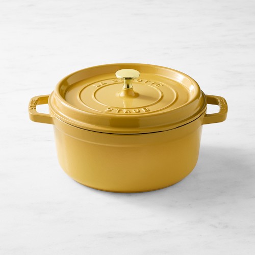 Staub Enameled Cast Iron Round Dutch Oven, 4-Qt., Citron