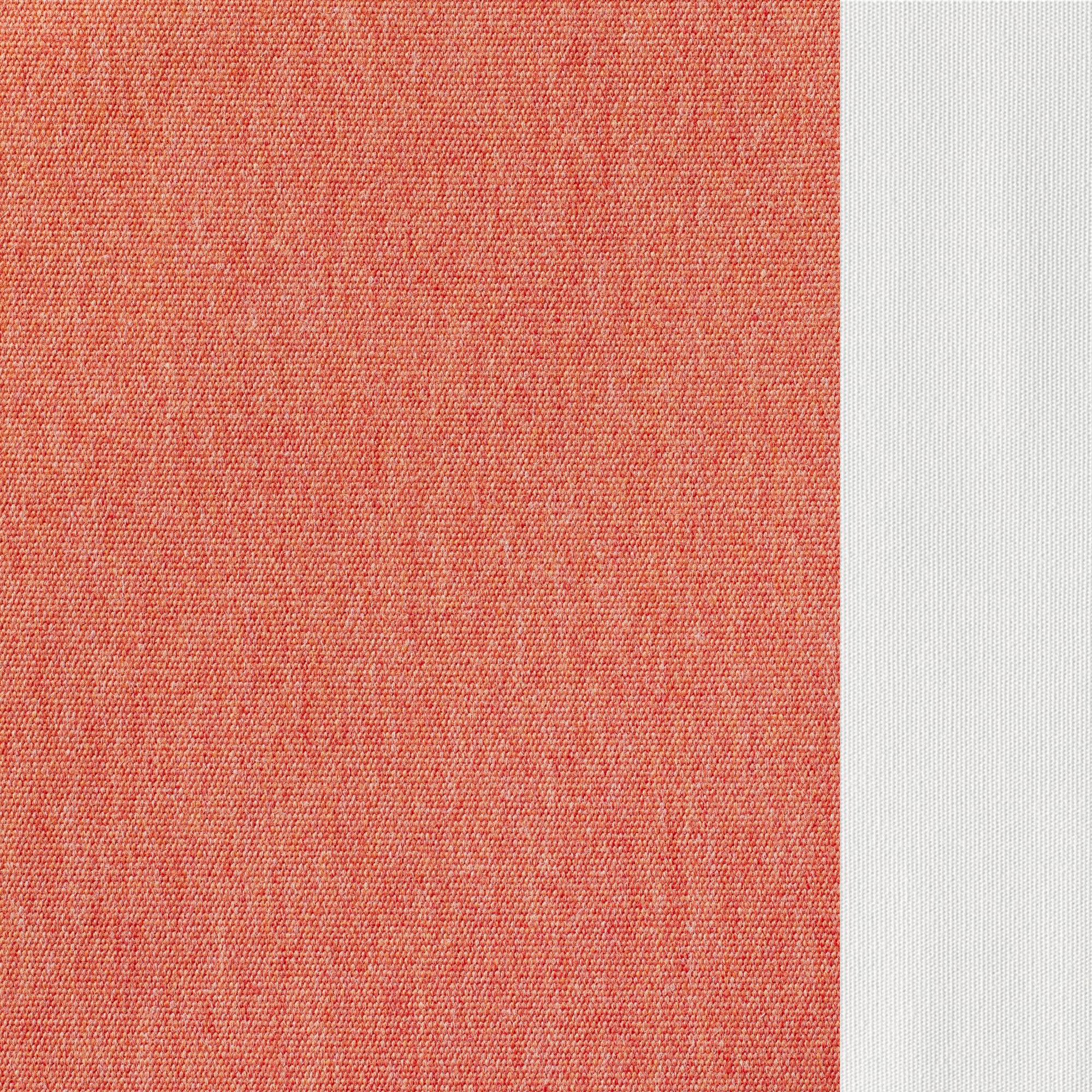 Sunbrella Performance Canvas, Persimmon with White Piping