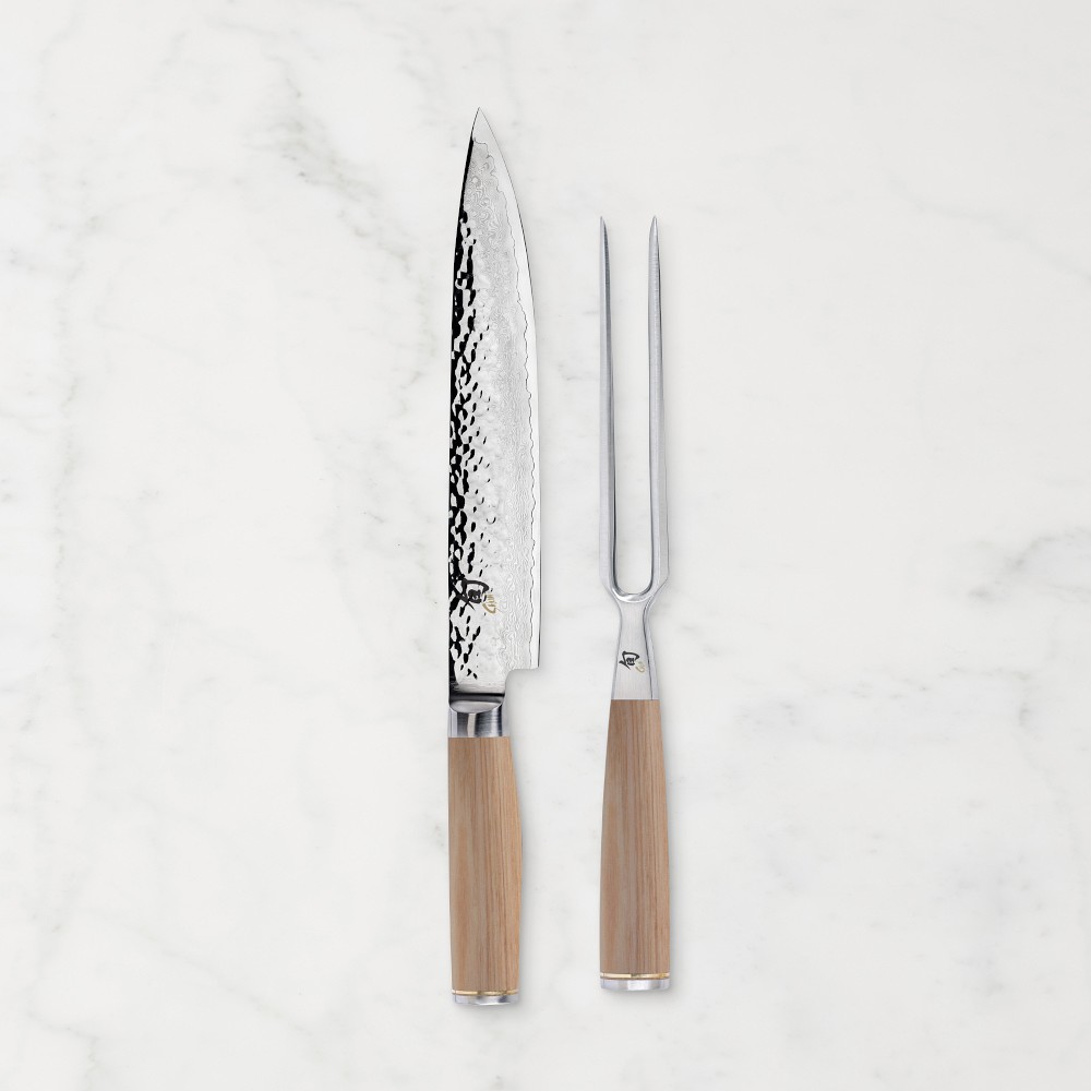 Shun Premier Carving Knife & Meat Fork Set - Set of 2