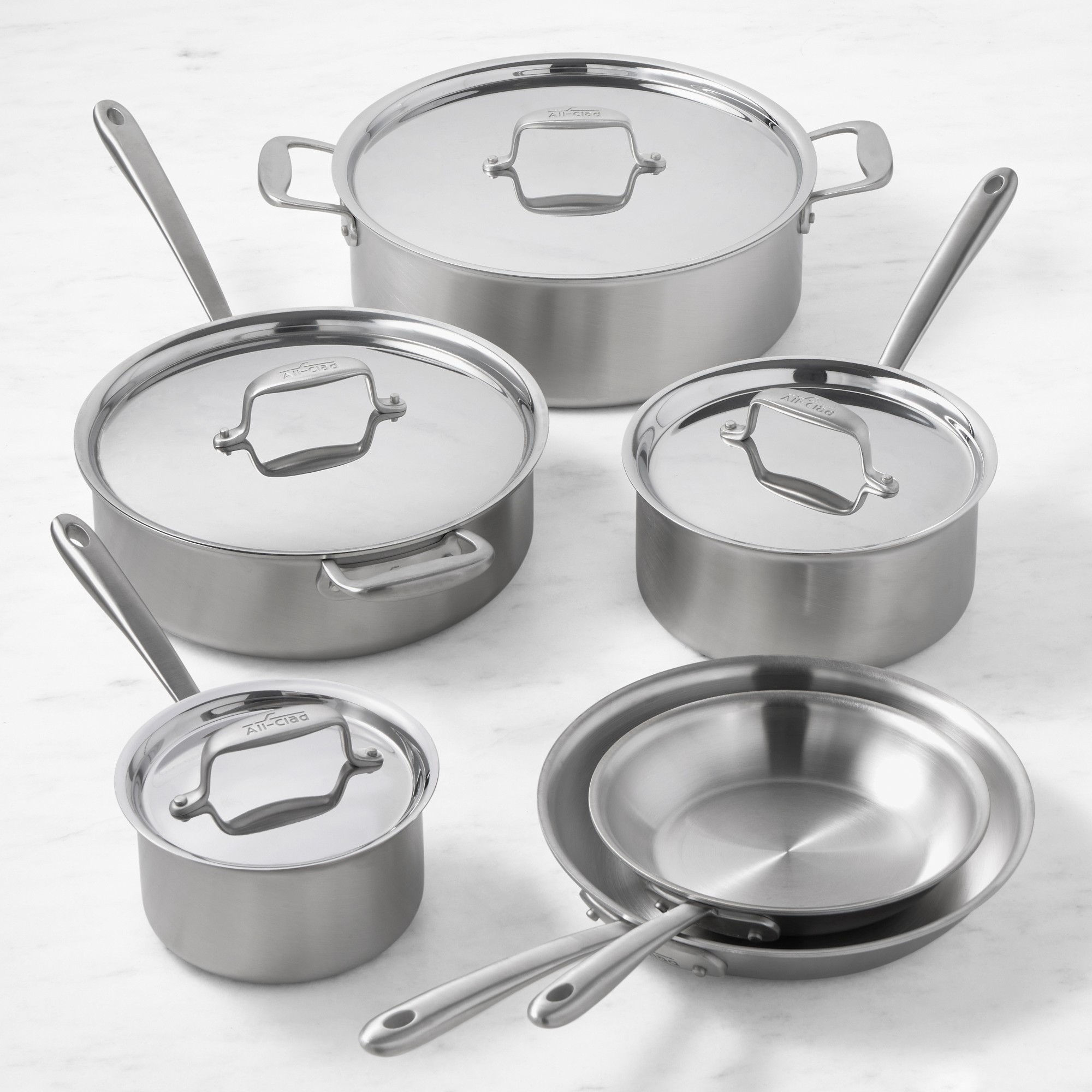 All-Clad Collective Stainless-Steel 10-Piece Cookware Set Simolary simolary.com
