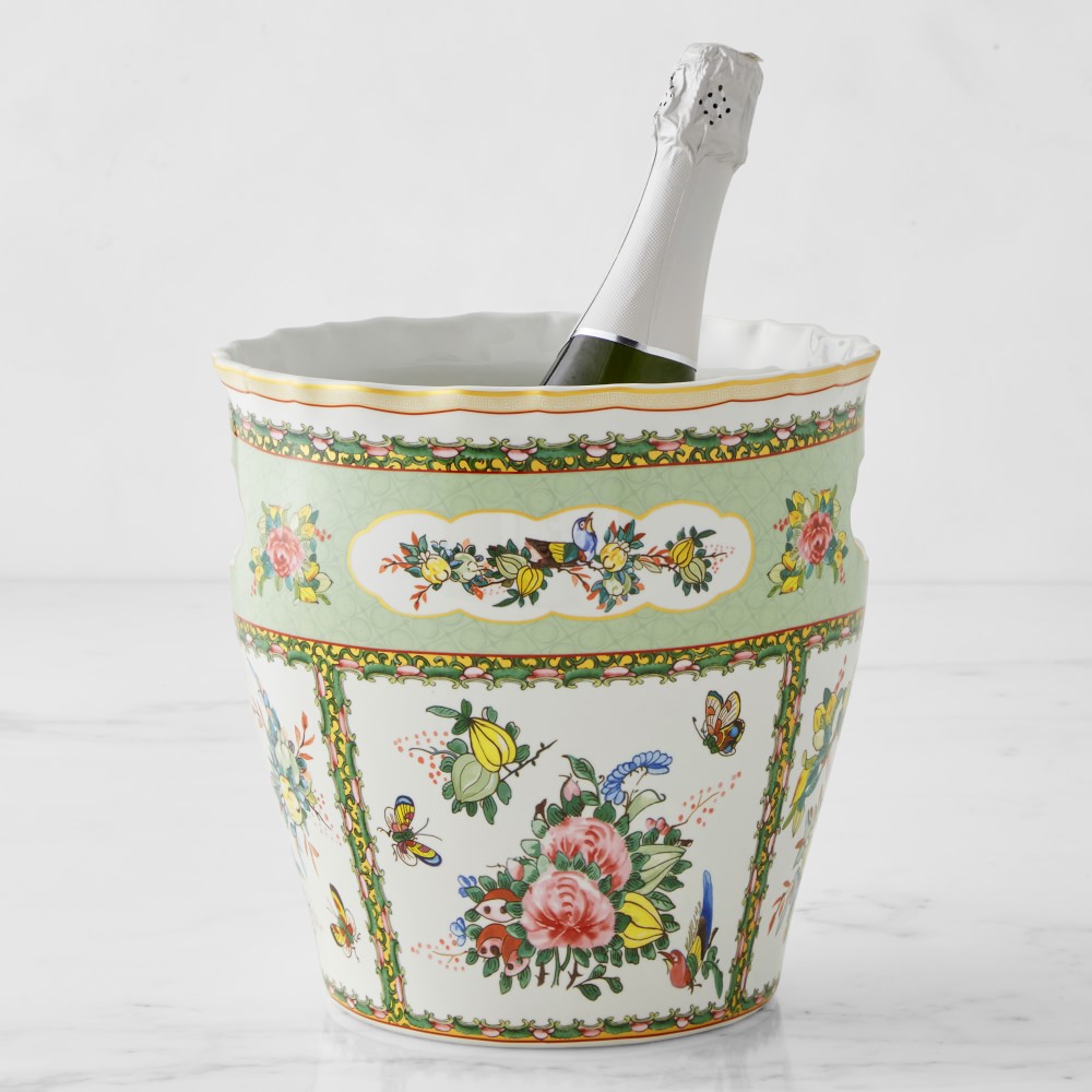 Famille Rose Champagne Bucket - Blue and White