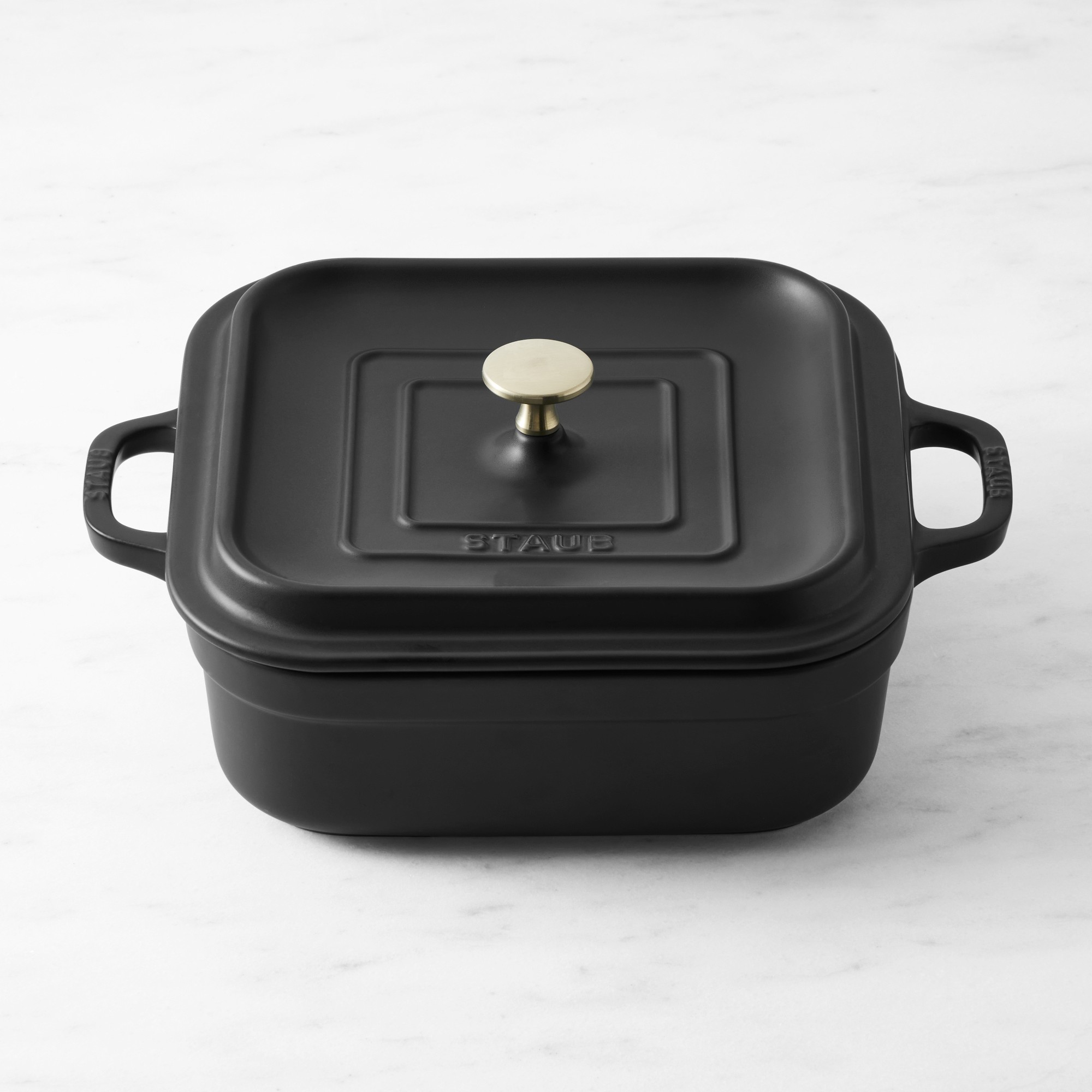 Staub Stoneware Square Covered Baker, 3.2-Qt. Sansujyuku sansujyuku.com