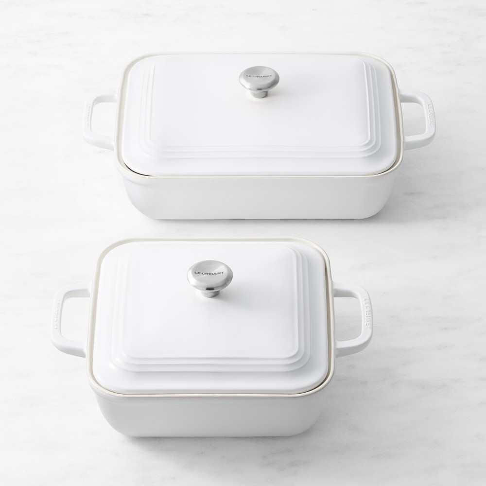 Le Creuset San Francisco Stoneware Covered Baker, Set of 4 - Matte White
