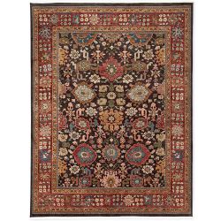 Surry Hand Knotted Rug, 6X9', BLUE/RUST
