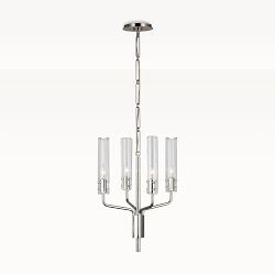 Verona Chandelier, Single, Polished Nickel