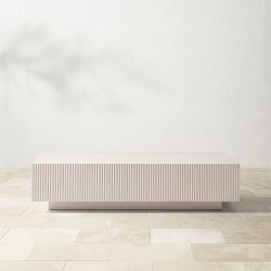 OPEN BOX: Marcel Rectangular Outdoor Coffee Table, Fiberstone Sand