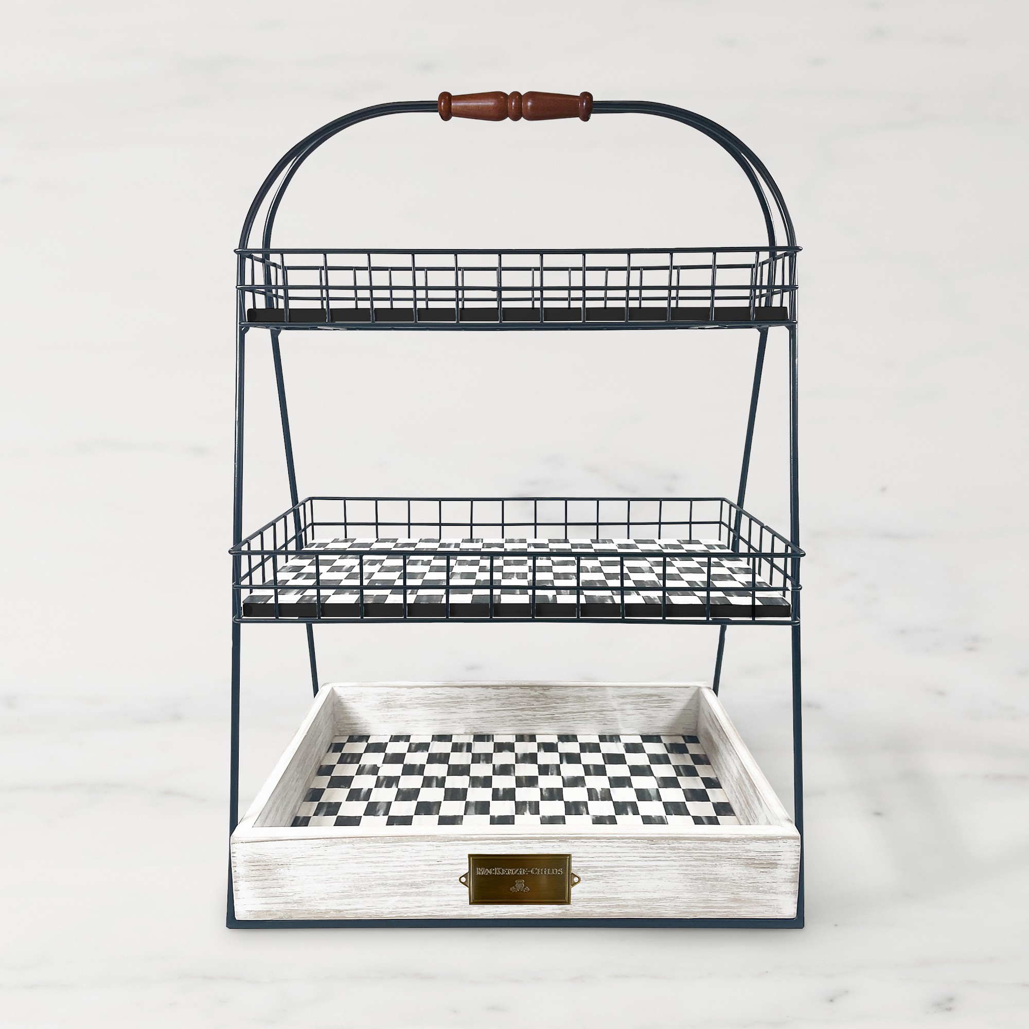 MacKenzie-Childs Farmhouse Tiered Stand Simolary simolary.com
