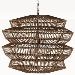 Molly Outdoor Chandelier, Natural Bronze