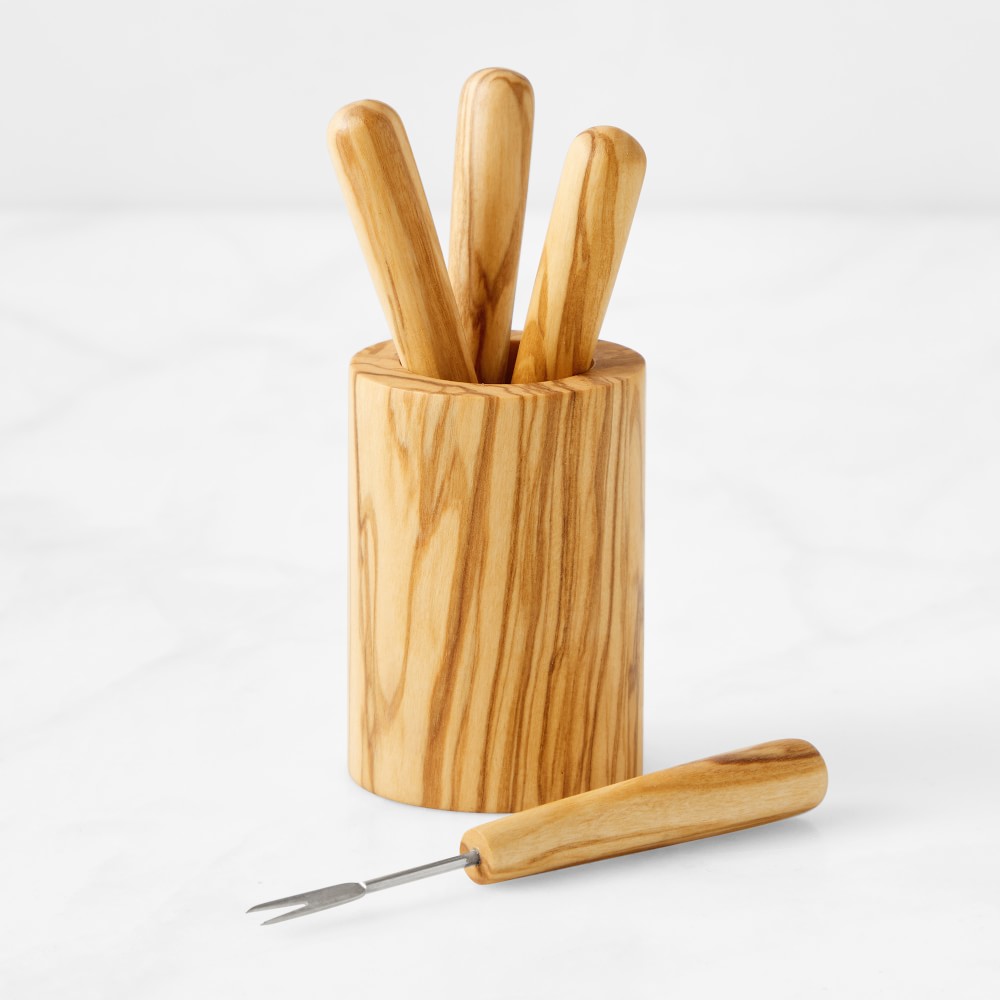 Olivewood Charcuterie Picks, Set of 4 - Set of 4
