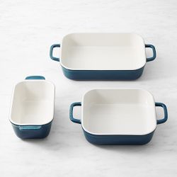 Le Creuset San Francisco Stoneware Open Baker Set, Agave