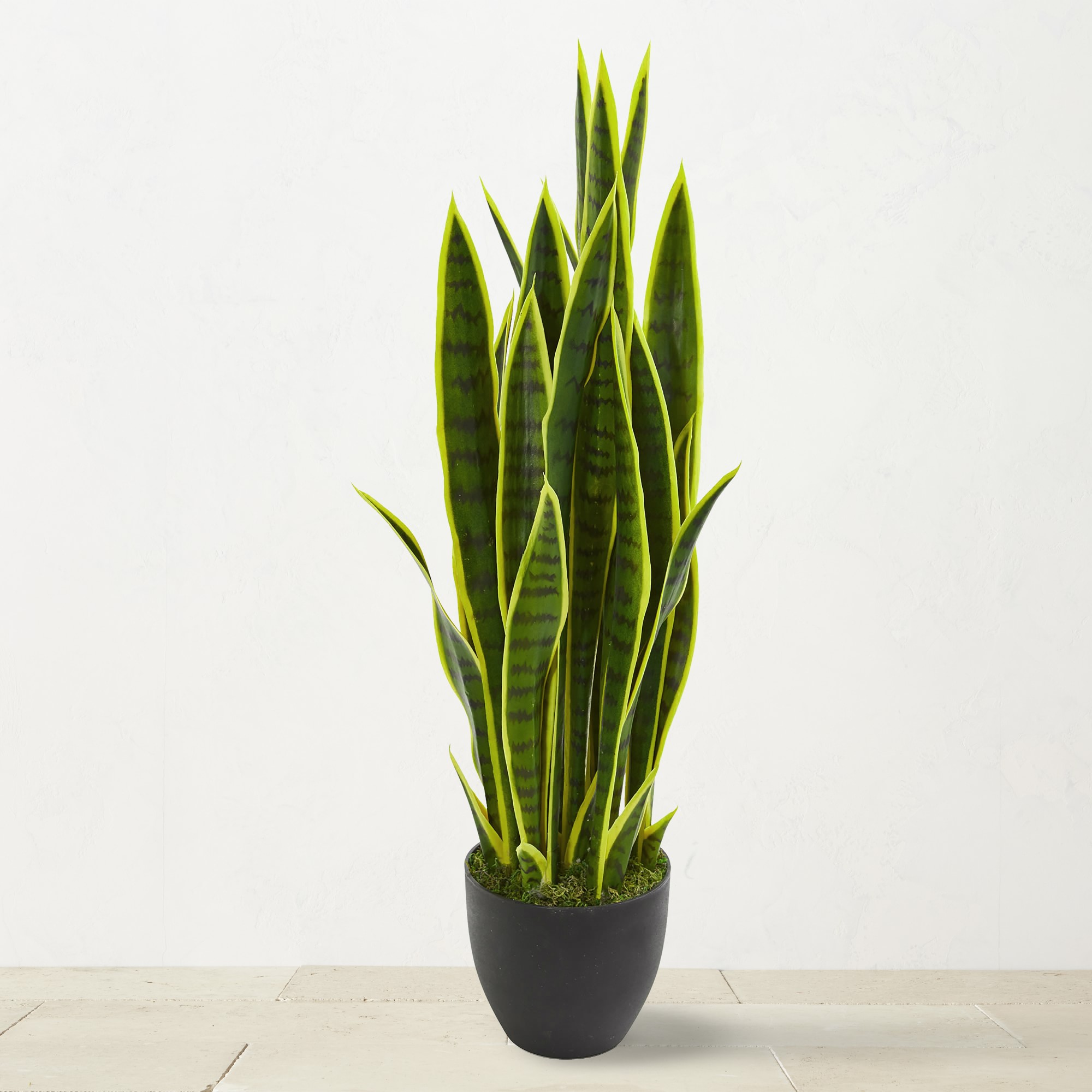 Faux Sansevieria Indoor Plant, 33″ Simolary simolary.com