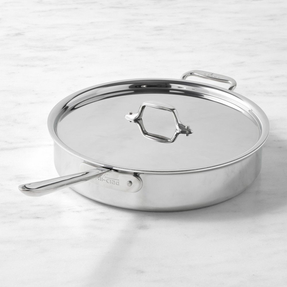 All-Clad D3® Tri-Ply Stainless-Steel Sauté Pan - 5-Qt.