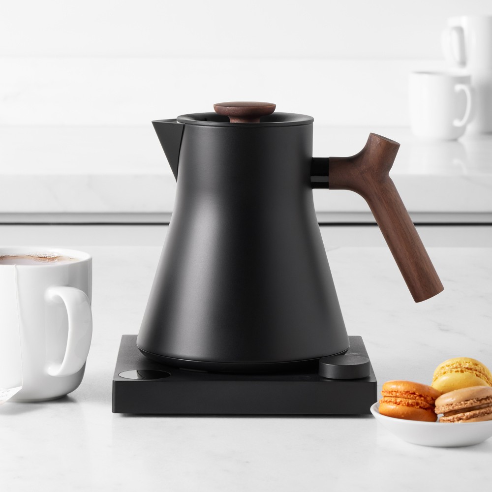 Fellow Corvo EKG Pro Electric Kettle - Matte Black with Walnut Wood Handle