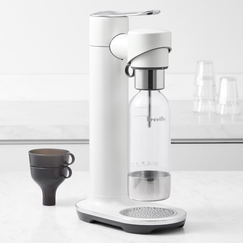 Breville InFizz Fusion Sparkling Beverage Maker without CO2 Cylinder, Sea Salt