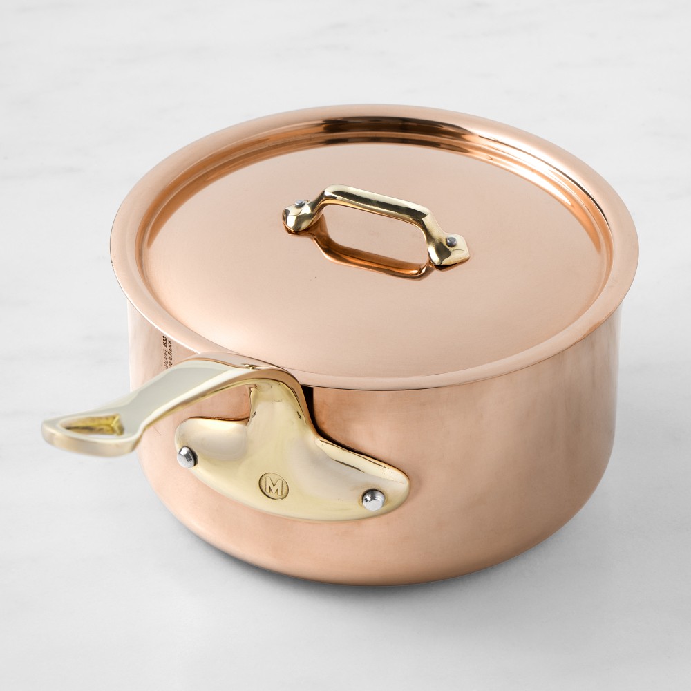 Mauviel M'250B Copper Saucepan - 3.5-Qt.