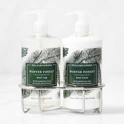 Williams Sonoma Winter Forest Hand Soap and Hand Lotion 3-Piece Set, Classic, Stainless