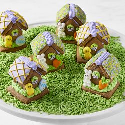 Mini Easter Gingerbread Houses, Set of 6, First Available