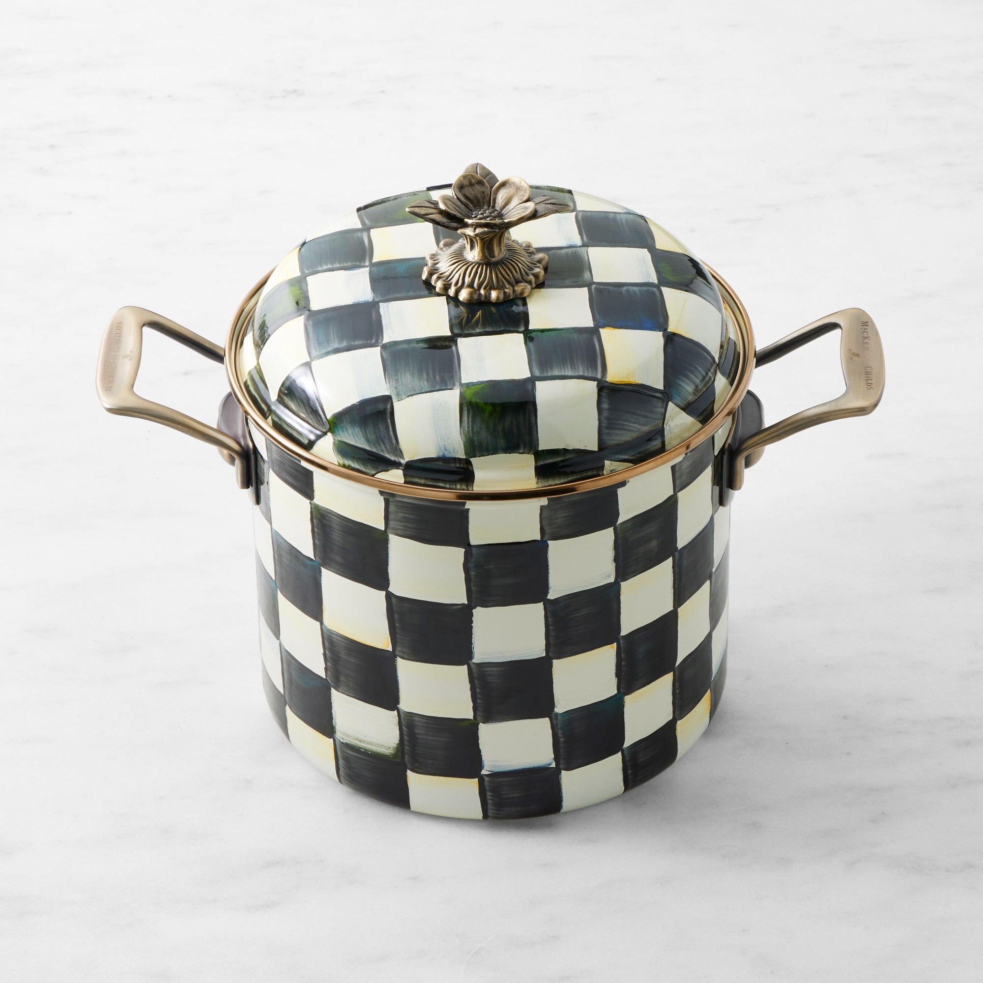 MacKenzie-Childs Stockpot, Courtly Check, 7-Qt. Simolary simolary.com