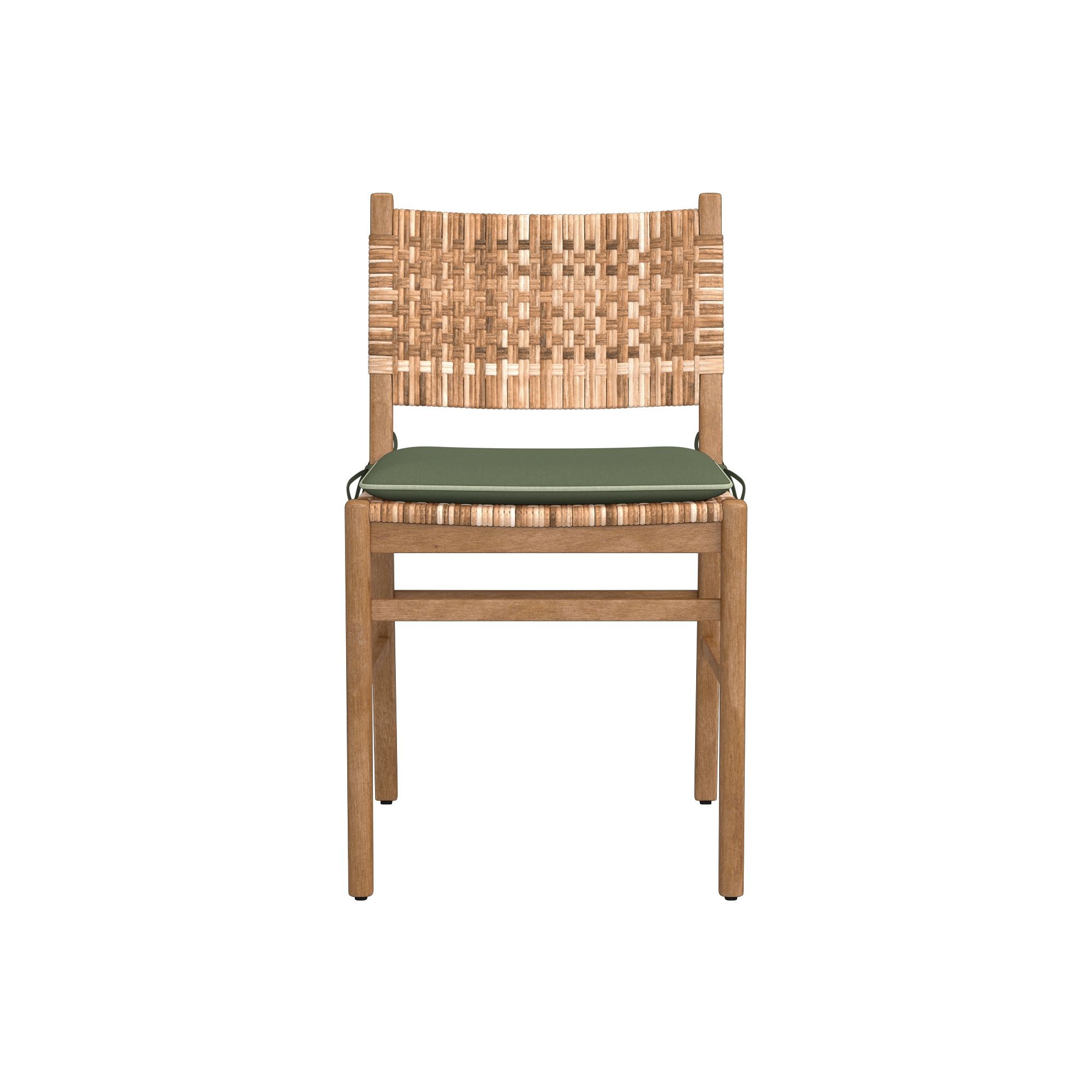Sunbrella Performance Canvas, Fern with Sage Piping