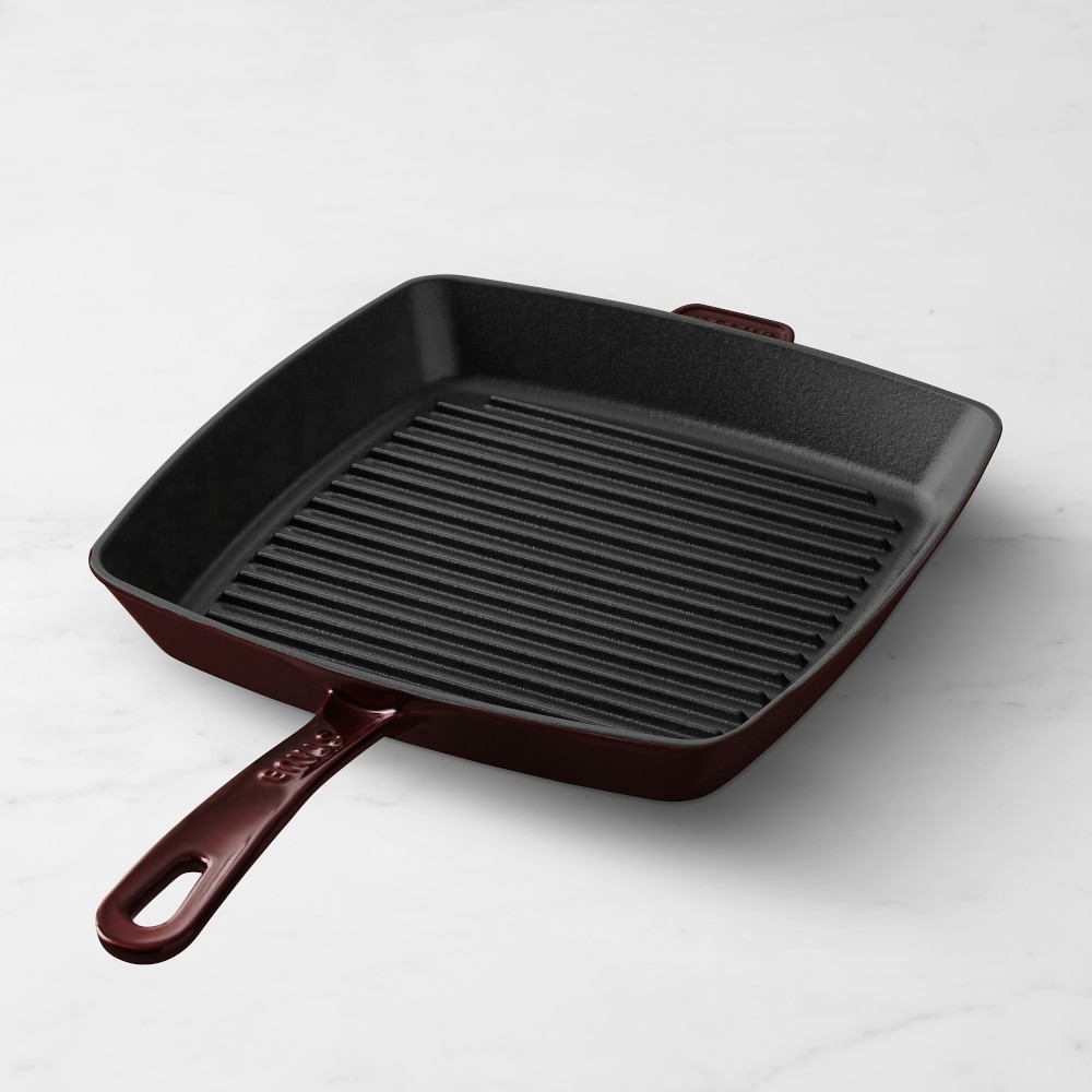 Staub Enameled Cast Iron Grill Pan - 12", Grenadine