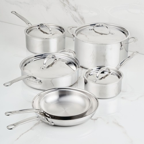 Hestan ProBond Luxe Professional Clad Stainless-Steel 10-Piece Cookware Set