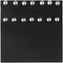 Director's Chair Swatch, Ebony/Black Leather