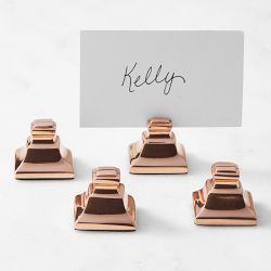 Heirloom Name Card Holders, Set of 4, Copper
