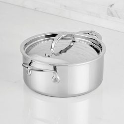 Hestan ProBond Luxe Professional Clad Stainless-Steel Soup Pot, 3-Qt.