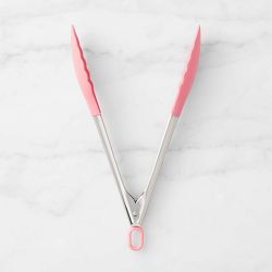 Williams Sonoma Stainless Steel Silicone Tongs, Geranium