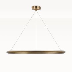 York Ring Chandelier, 38", Brass