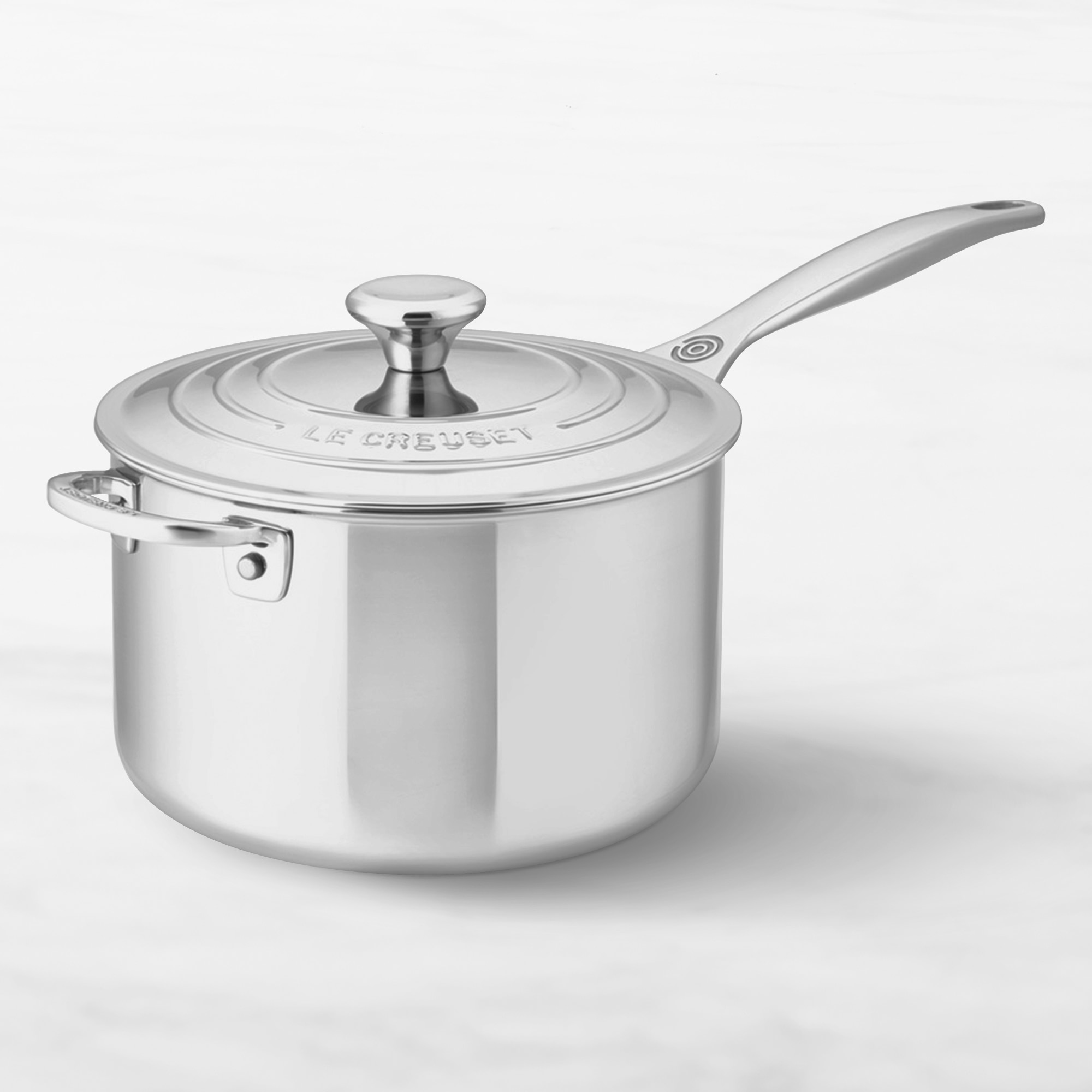 Le Creuset Signature Stainless-Steel Saucepan Simolary simolary.com