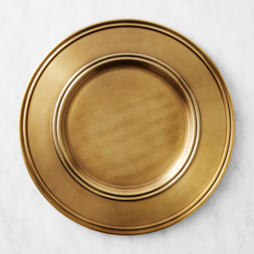 Williams Sonoma Pantry Chargers, Set of 6 - Set of 6, Brass
