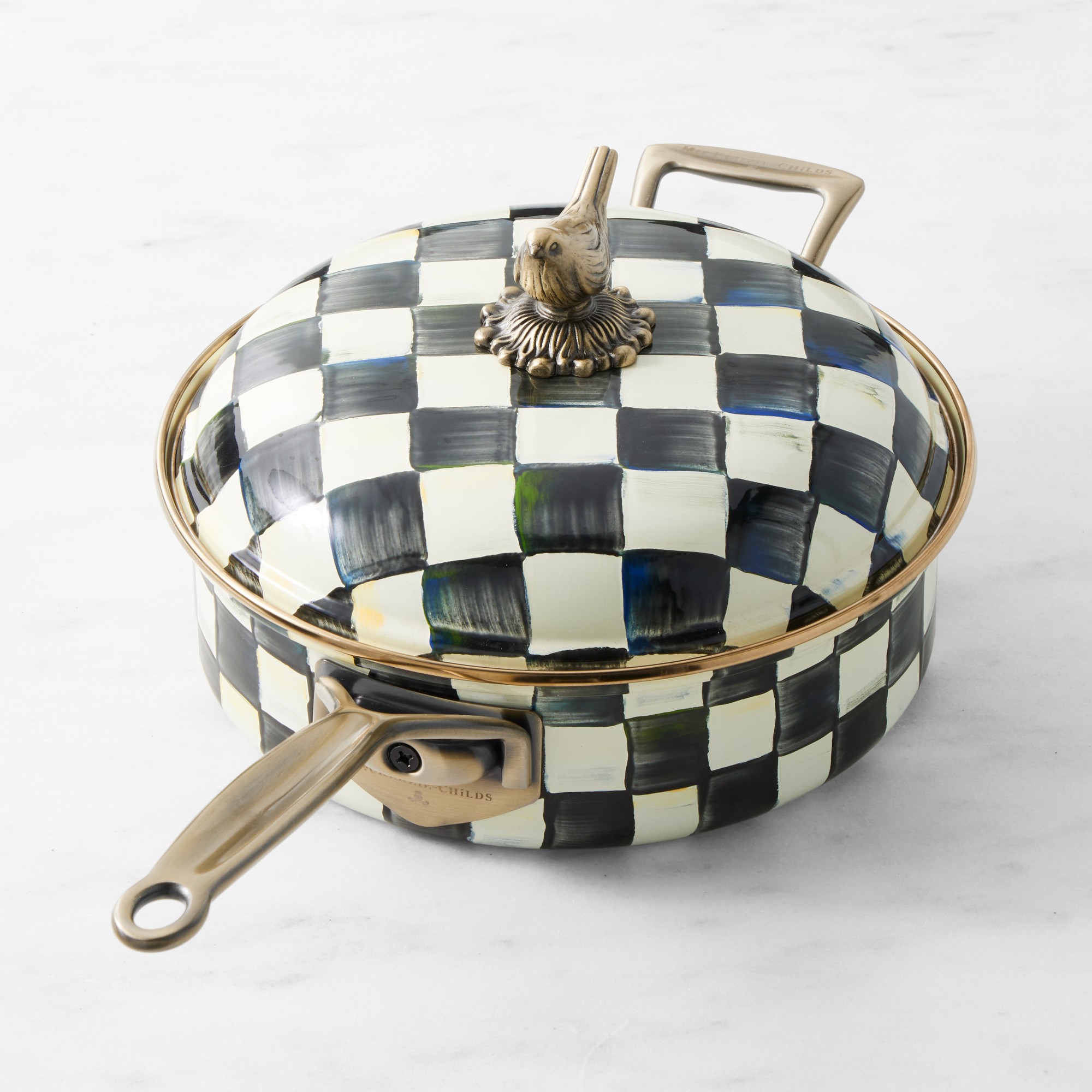 MacKenzie-Childs Sauté Pan, Courtly Check, 3-Qt. Simolary simolary.com