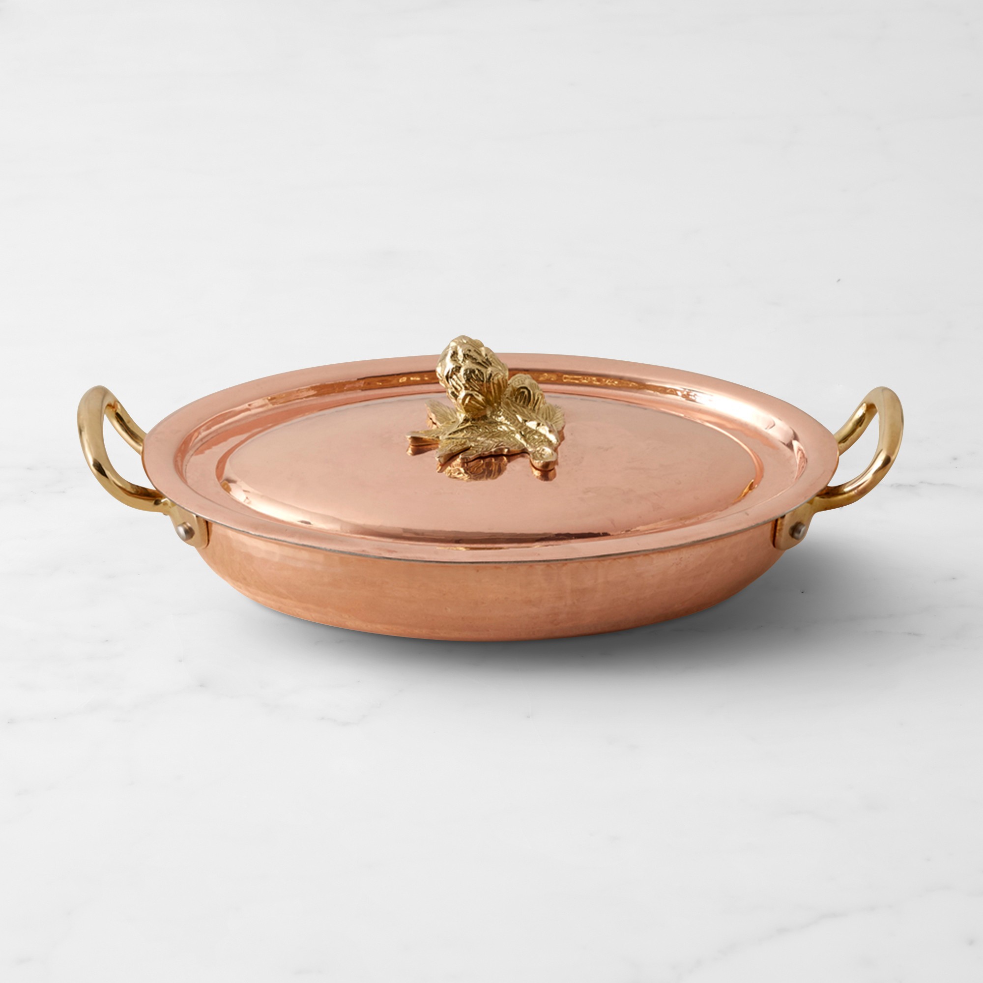 Ruffoni Historia Hammered Copper Covered Au Gratin with Artichoke Knob Simolary simolary.com