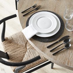 Black Woven Hapao Round Placemat
