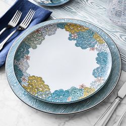 Scalamandré x Williams Sonoma Sea of Trees Dinnerware Collection